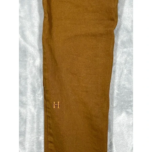 Huxtley Workwear Co Mens 32x32 Tobacco Brown Double Knee Slim Straight Pants - Picture 4 of 14